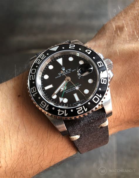 rolex gmt master leather strap